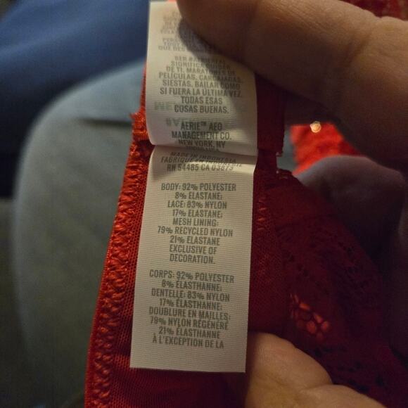 Aerie Red Lace Wireless Balconette Bra 34D NWT - Picture 8 of 12